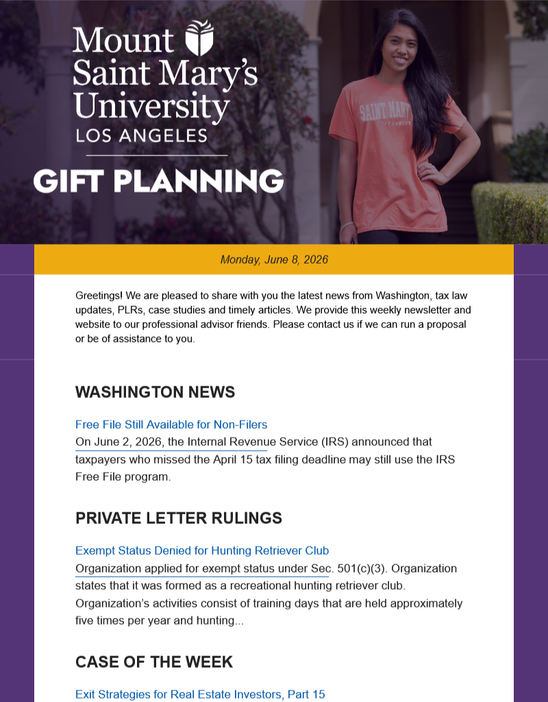 Advisor Enewsletter